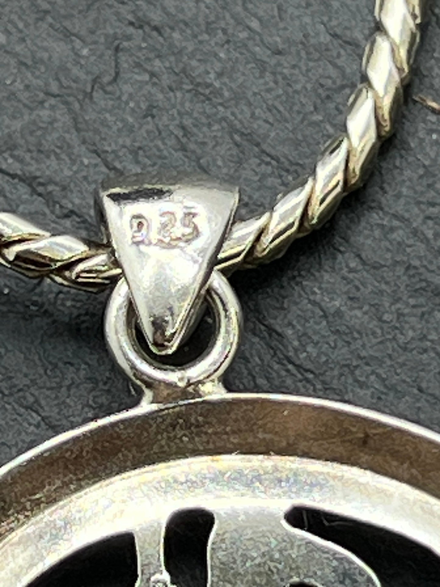 Drei Störche Halskette Vintage 800er Silber Familie Geschenke Handarbeit Halskette