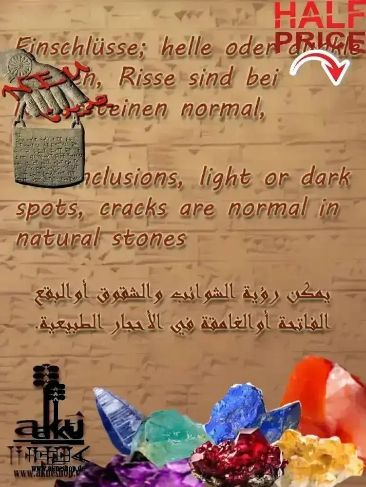 7Chakras Halskette Edelstein Energieanhänger Harz, Reiki - Meditationsenergie - AkueShop