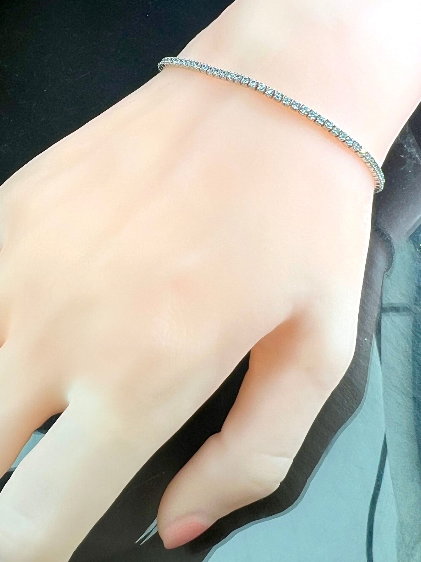Vintage 1980s Jahren 925er Silber Tennisarmband, verstellbar Große, günstig Geschenk , Muttertag, Valentinstag, für allem mit LIEBE.