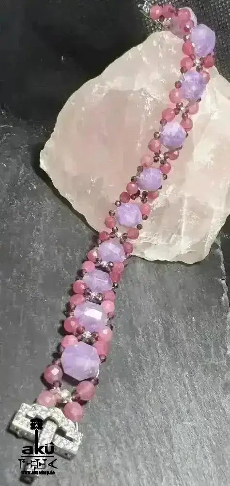 A+ Amethyst, Granat und Katzenauge Natursteine, Kronen - & Herzchakras Meditationsenergie - AkueShop
