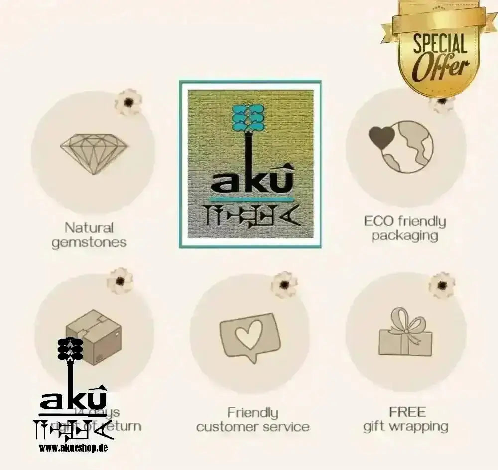 Handgefertigte Halskette, Aventurin & Pyrit naturlische Steine, 925er Silber, Herz Chakra, meditation energie - AkueShop