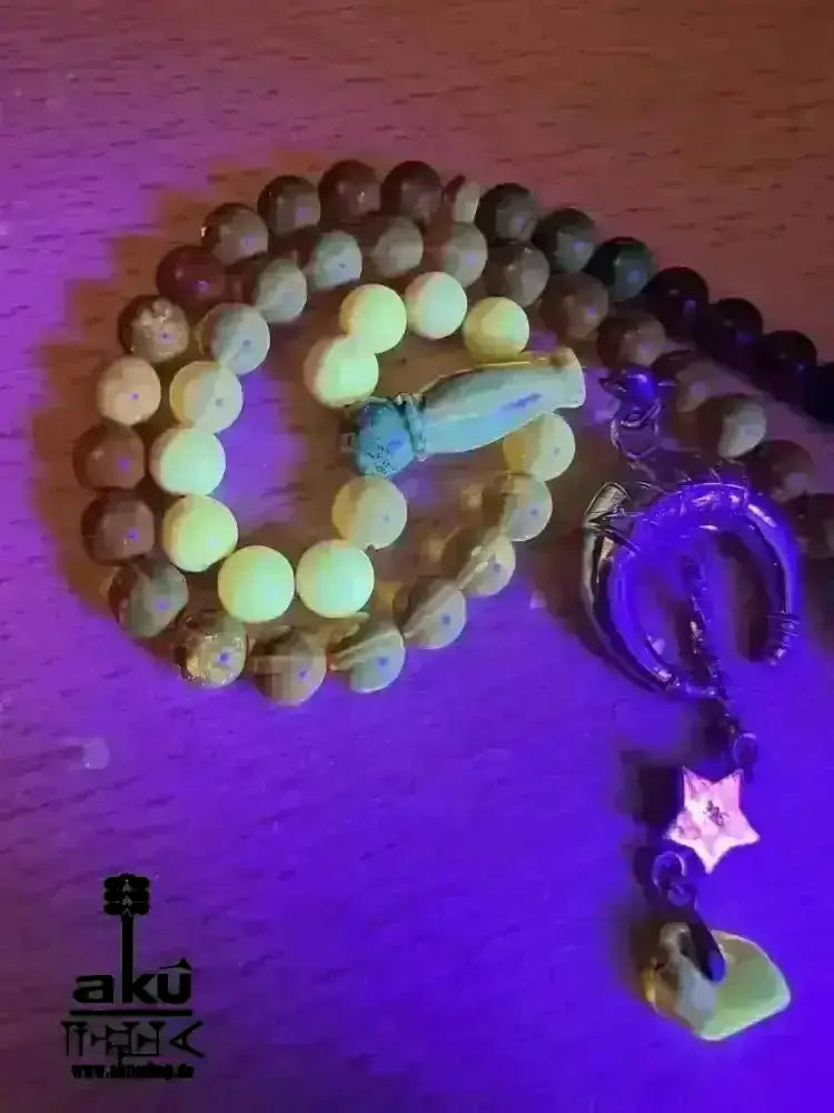 Bernstein Tesbih 66, natürlicher Ostseebernstein Regenbogen, islamische misbaha Kehribar - AkueShop