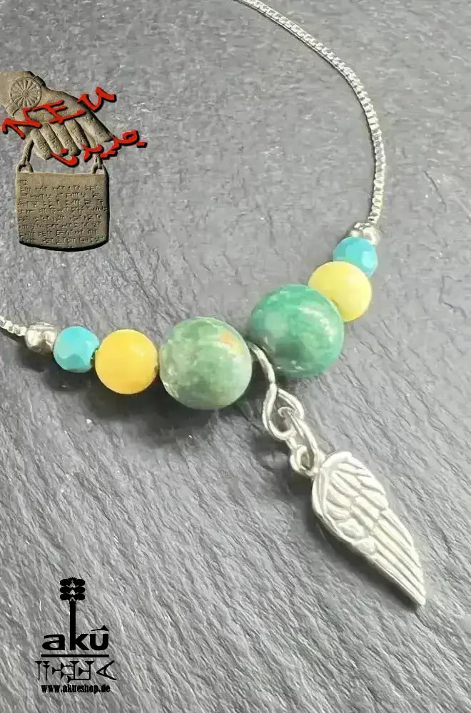 Bernstein und Türkis Armband 925er Silber verstellbar