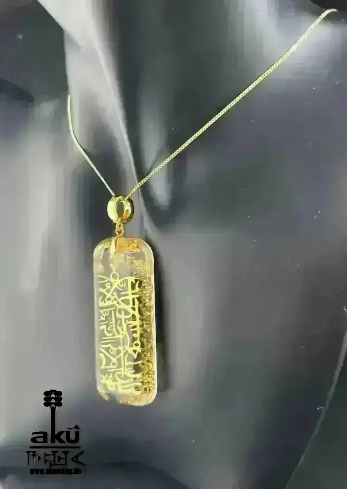 Echte vergoldete 925er Silber islamisch Kalligraphie Reiki - Meditationsenergie - AkueShop