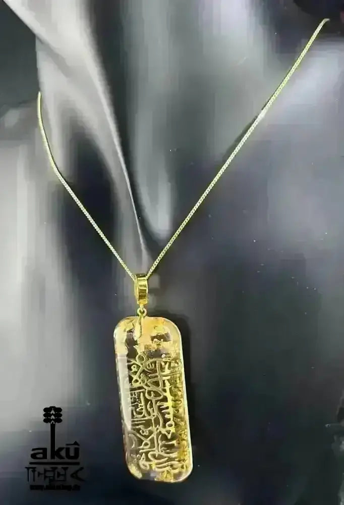 Echte vergoldete 925er Silber islamisch Kalligraphie Reiki - Meditationsenergie - AkueShop