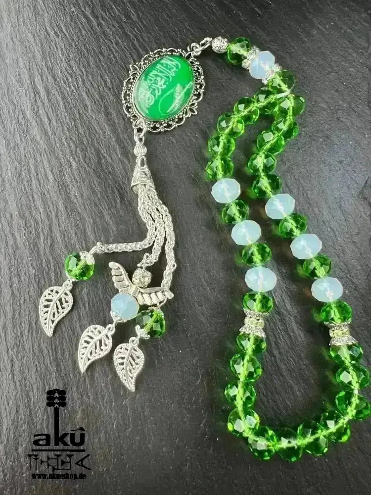 Fahne Tesbih, Irak, Saudiarabien, Syrien, Türkei, Ezdi, Kurdistan, Lebanon, Kristale 10mm, handgefertigte islamische Schmuck, Ramadan Eid Geschenke - AkueShop