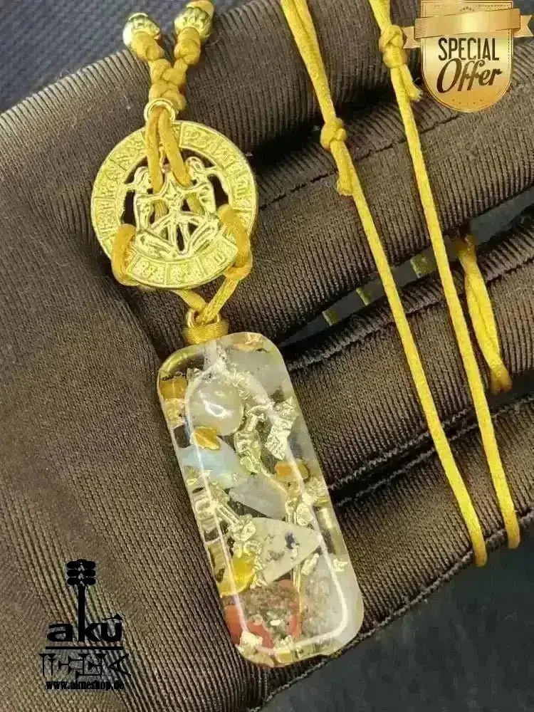 Gemini Halskette Glücksteine Energieanhänger Harz Reiki - Meditationsenergie - AkueShop