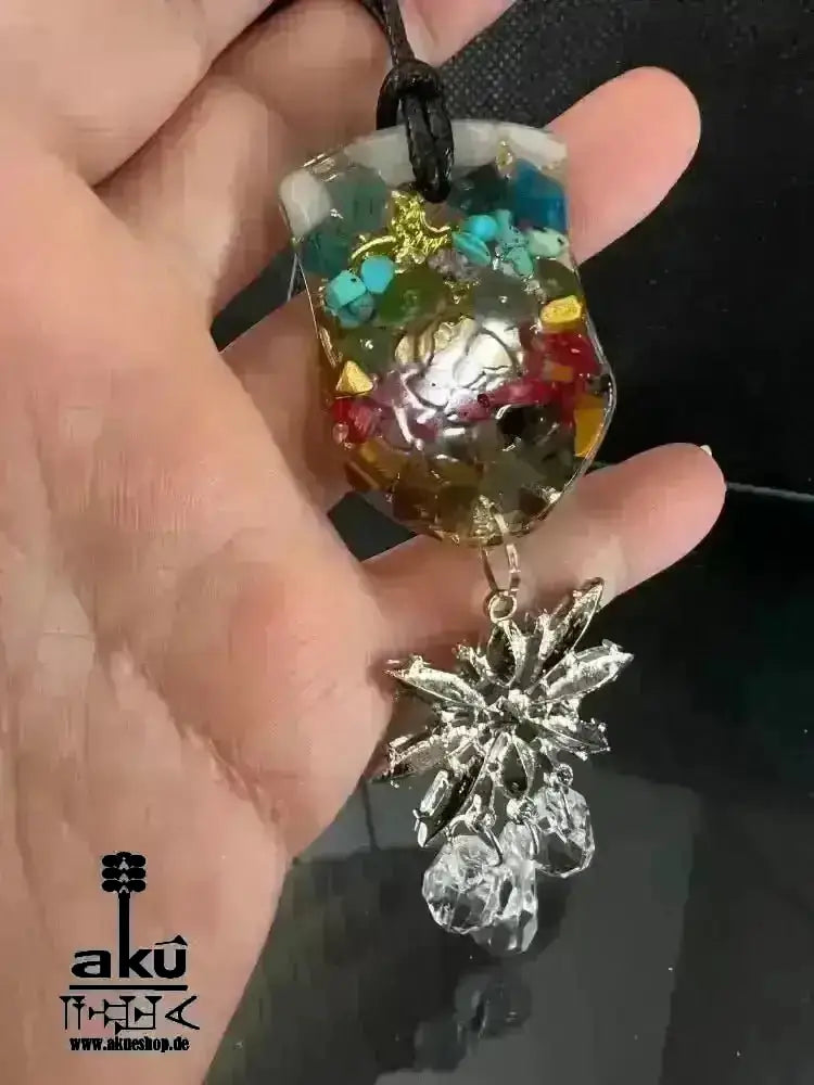 Islamisch Auto Spiegelanhänger, arabische Wörter Kalligraphie ALLAH, chakra Schützenenergie - AkueShop