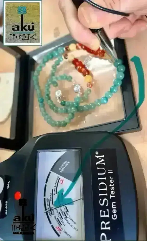 Jungfrau Halskette, natürliche Edelsteine, JADE & roter ACHAT, 925er Silber, Sternzeichen - AkueShop