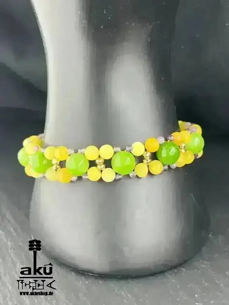LÖWE Peridot Bernstein Amethyst Armband, vergoldet Schmuck, natürliche Edelsteine, kahribar, Chakren Heilungsenergie - AkueShop