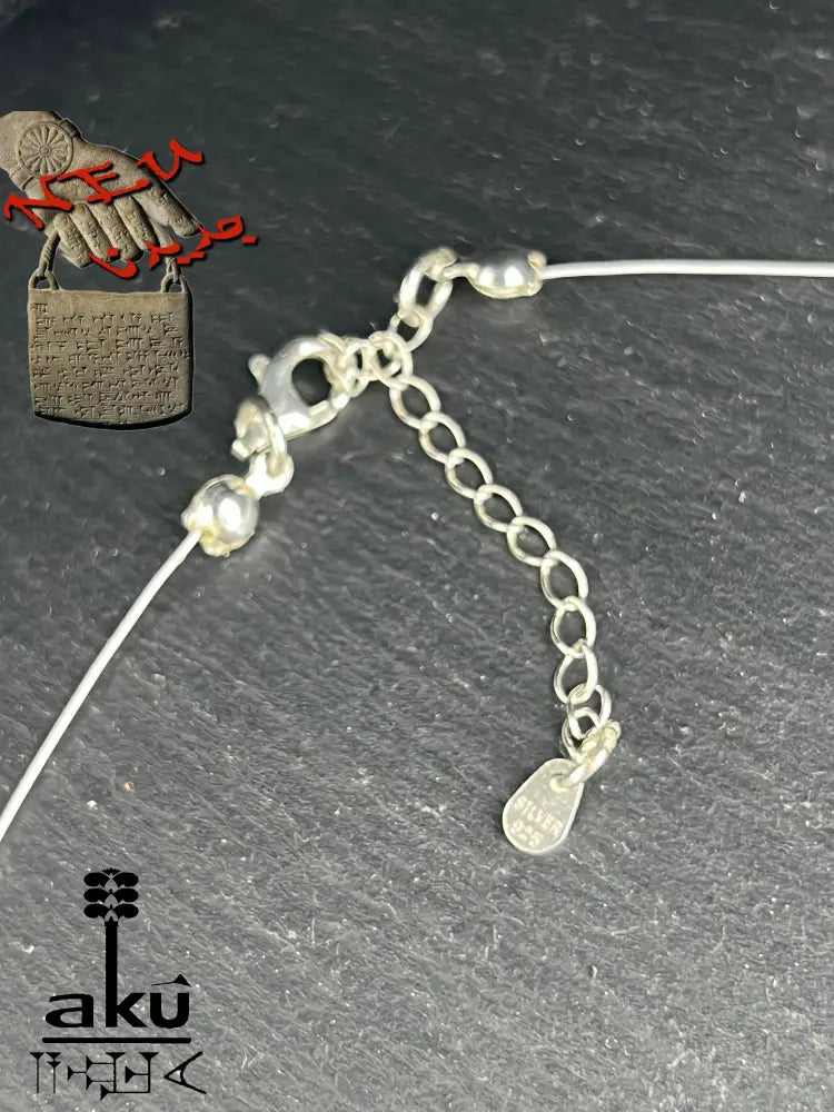 Äthiopische Opal vollfeuer weiß natürlische Edelstein opal Halskette, roher stein chocker 925er silber, AkueShop