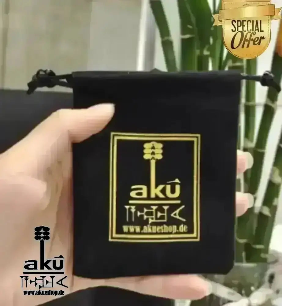 Natürliche schwarze Onyx Armband, duplizierte Perlen Edelsteinschmuck Meditationsenergie - AkueShop