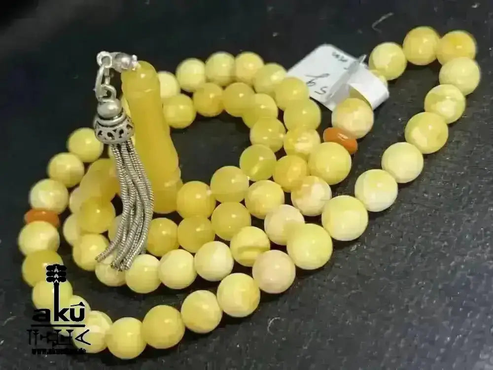 Natürlicher Ostseebernstein Tesbih 66, islamisches misbaha, natürlisch Kehribar - AkueShop