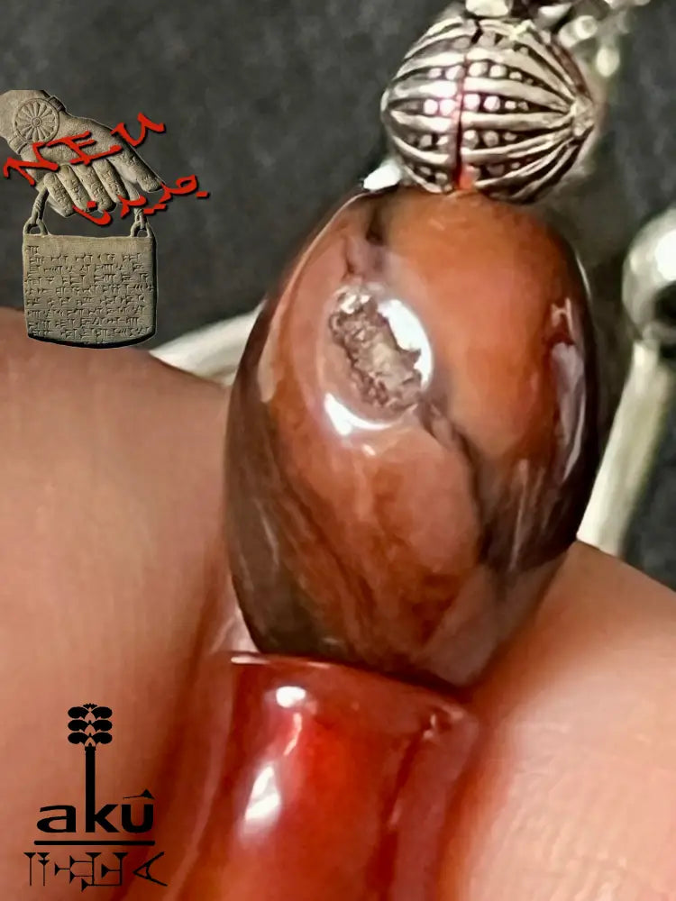 Gebetskette aus natürlichem rotem Jemen-Achat 10*14mm handgefertigte Hoch- Qualität aus Deutschland.