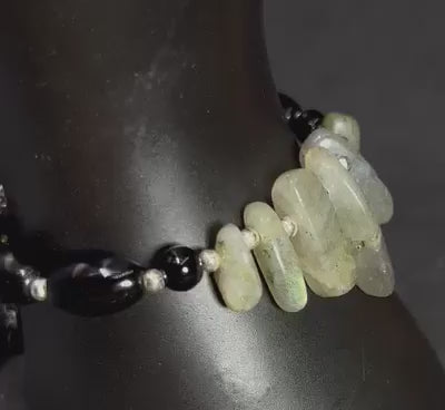 Labradoritarmband natürlichen edelstein gemstone bracelet 925 silver silber raw stein schmuck  echtschmuck