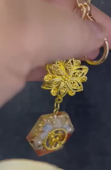 Gemini Schlusselanhänger Glücksteine Energieanhänger Harz Reiki - Meditationsenergie - AkueShop