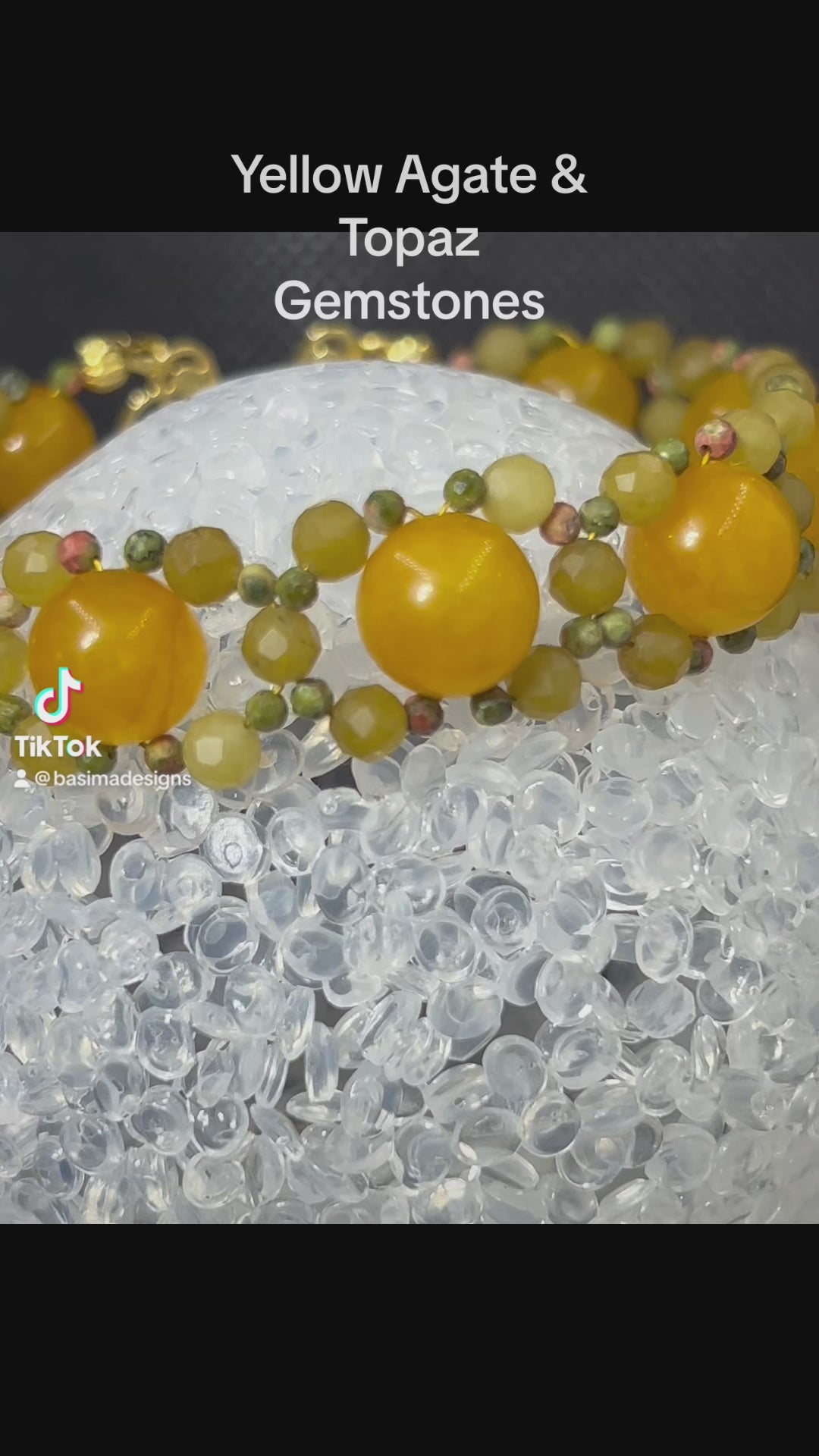 yellow agate topaz gold plated vergoldet weaved bracelet armband