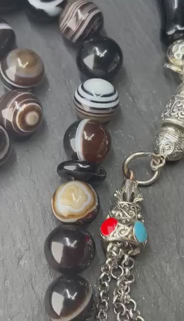Tesbih 45 Sulaimani gemstone edelstein tassel quaste