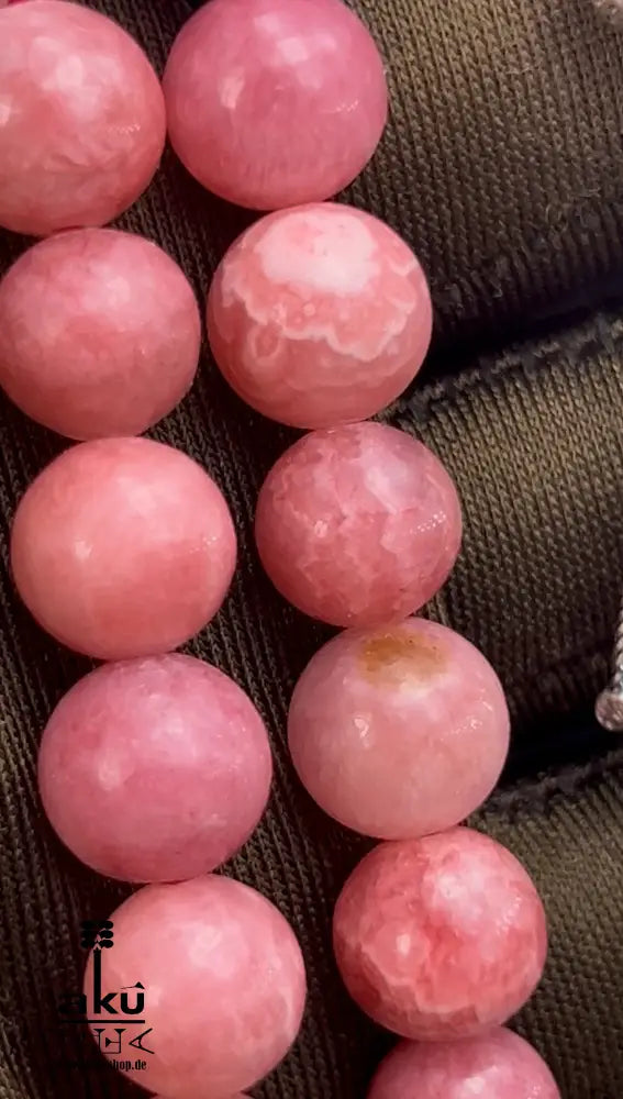 Rhodochrosit-Tasbih Gebetsperlen Rosenkranz Misbaha Ethnischer Schmuck Ramadan Eid Islamisches Geschenk, 925er silbere quaste, islamische geschenke