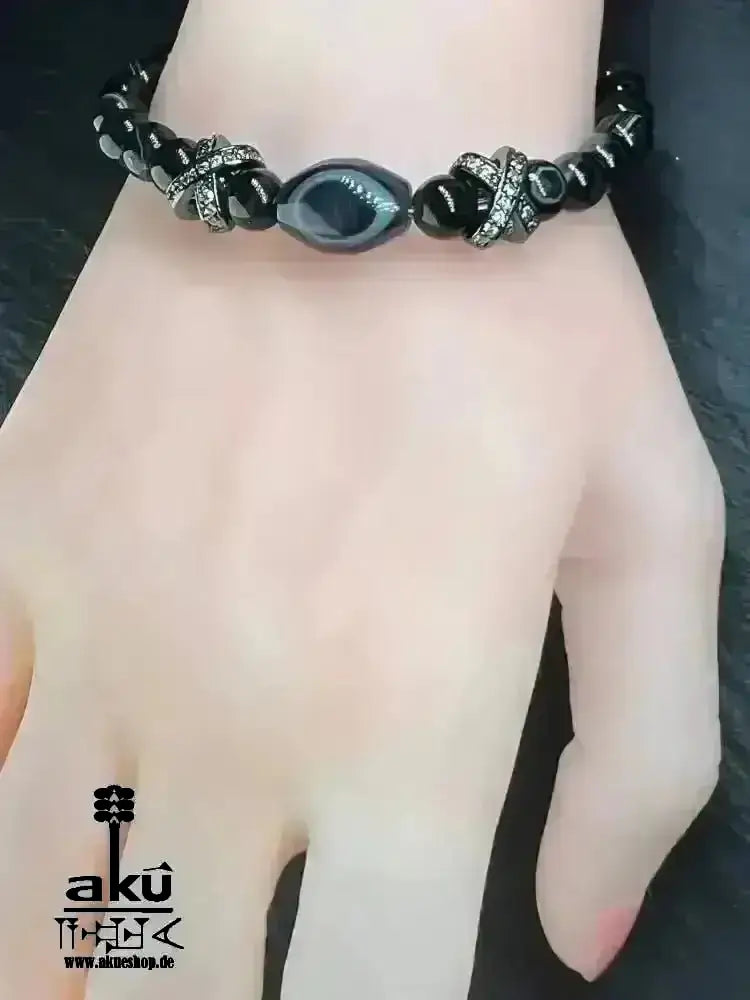 Sulemani Akik Armband Aqeeq natürlich Sülemani Achat Wurzelchakra fitness energie - AkueShop