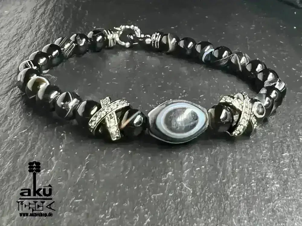 Sulemani Akik Armband Aqeeq natürlich Sülemani Achat Wurzelchakra fitness energie - AkueShop