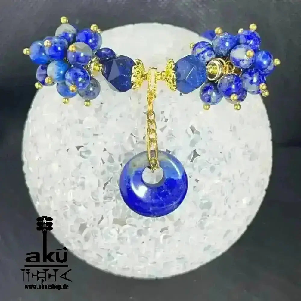 Taurus Sternzeichen Glückskristalle Armband natürlicher Lapislazuli Edelstein, Dritteaugechakra positive energie - AkueShop
