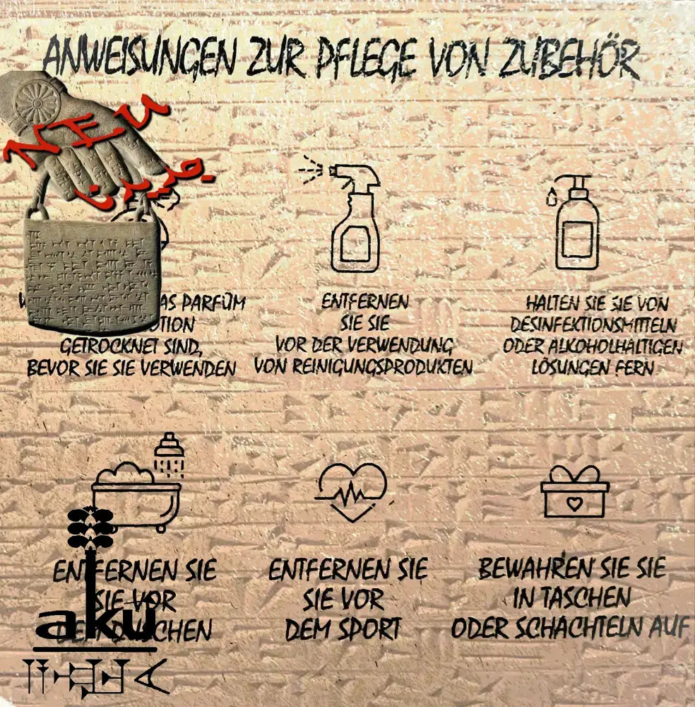 Anweisungen zur Pflege von Zubehör, AkueSop Produkte