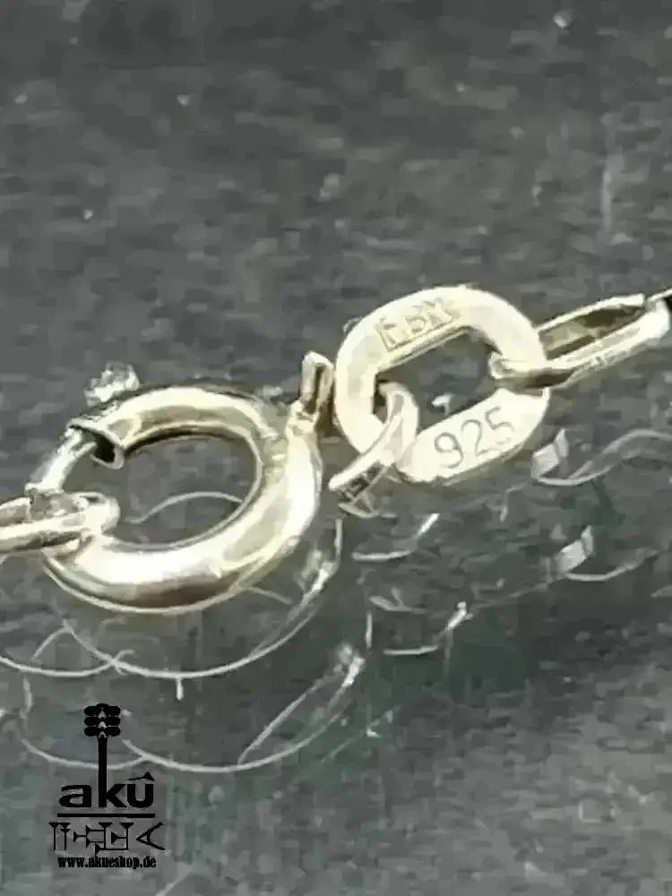 Vintage Herz Fußkette, 925er bicolor Silber, teilvergoldet, Valentinstag Geschenk LIEBE trend - AkueShop