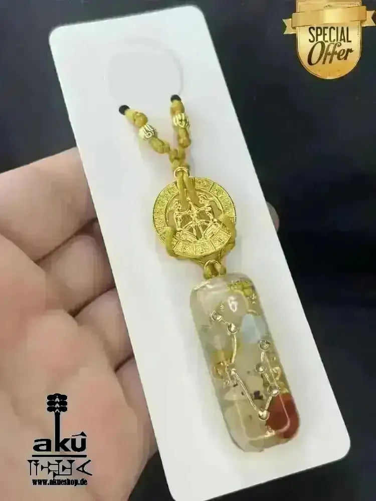 Gemini Halskette Glücksteine Energieanhänger Harz Reiki - Meditationsenergie - AkueShop