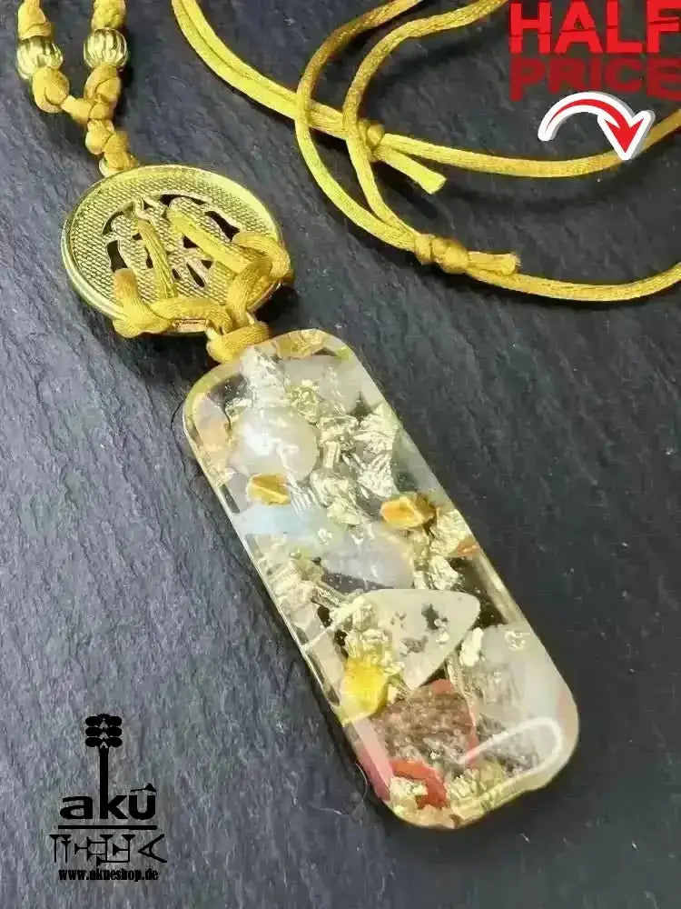 Gemini Halskette Glücksteine Energieanhänger Harz Reiki - Meditationsenergie - AkueShop