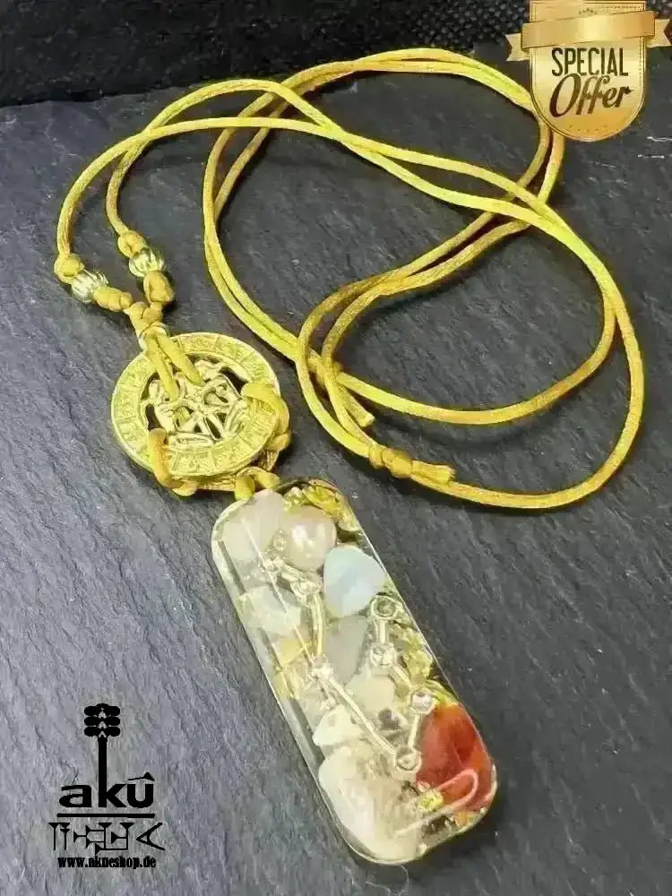 Gemini Halskette Glücksteine Energieanhänger Harz Reiki - Meditationsenergie - AkueShop