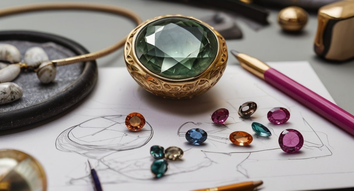 Juwel, Cabochon und roher Minirals/Edelstein - AkueShop