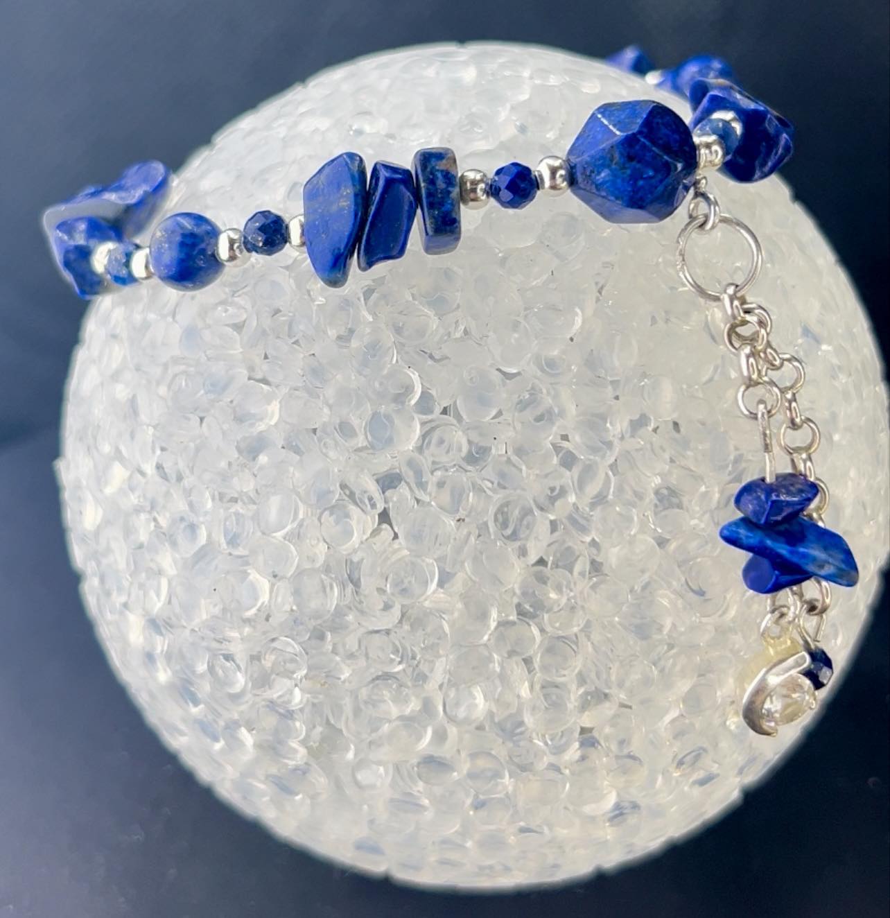 blue blau lapis lazuli bracelet armband 925 silver silber echtschmuck