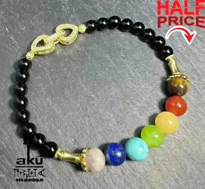 7 Chakren Armband, natürliche Edelsteine Reiki, chakren Heilungenergie, fitness geschenke - AkueShop
