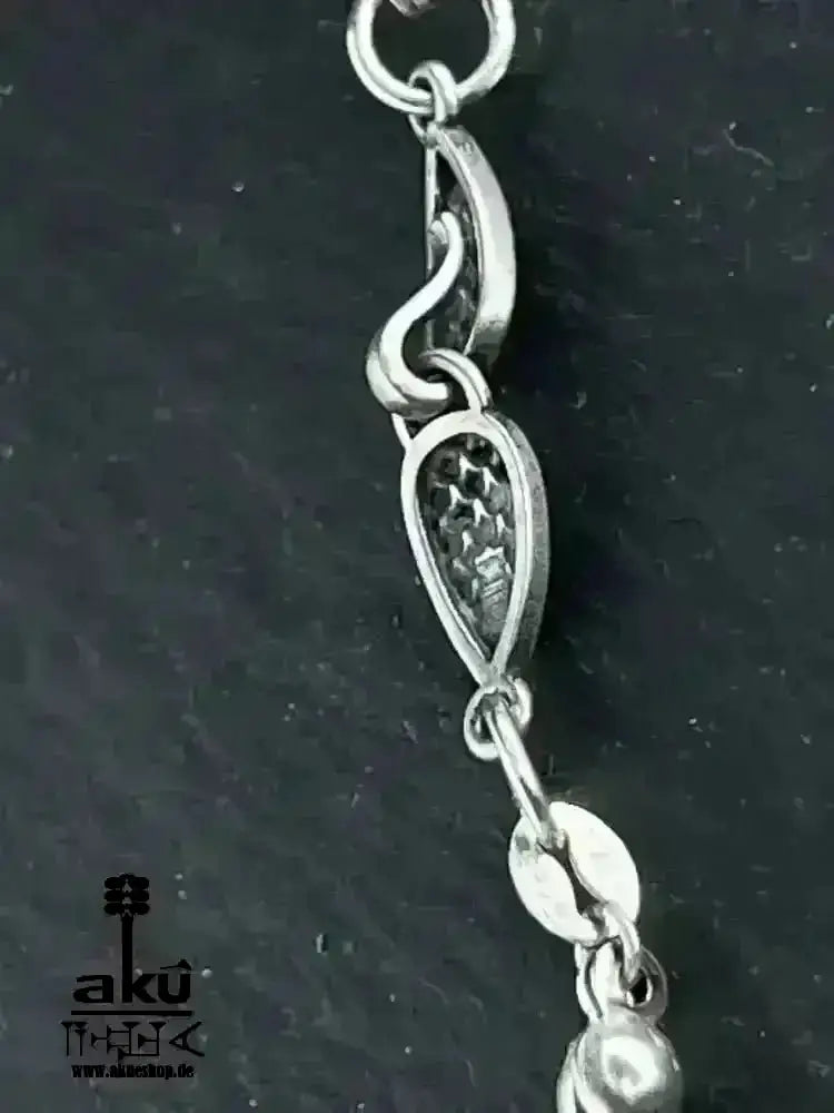 7Chakren Halskette 925er Silber, Labradorit & Falkenauge Steine, chakrenmeditationsenergie - AkueShop