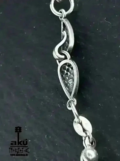 7Chakren Halskette 925er Silber, Labradorit & Falkenauge Steine, chakrenmeditationsenergie - AkueShop