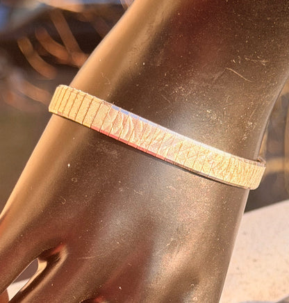 1980er Vintage Streifenarmband, 835er Silber, sicherer Verschluss