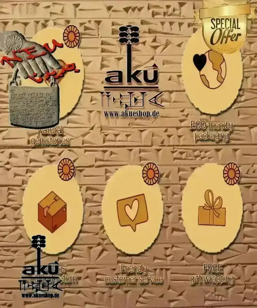 Achat & Rutilquarz Halskette, natürliche Roh Edelsteine, handgefertigter Schmuck geschenk - AkueShop