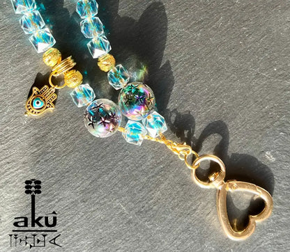 Acryl Handy Kette Handyband, böseblick Schütz Symbol