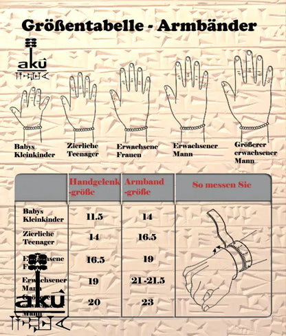 Größtabelle Armbänder, AkueShop produkte