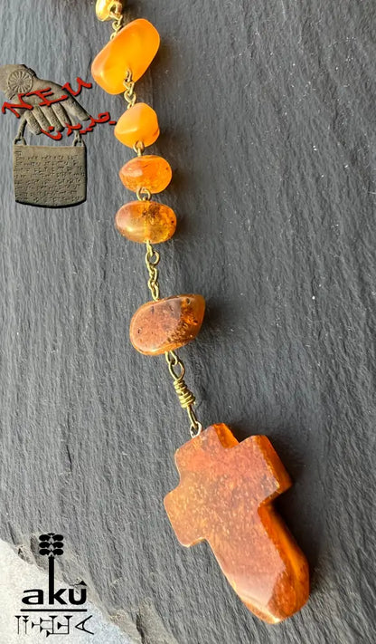 Bernstein Rosenkranz Vintage natürliches unbehandeltes Stein Rosenkränze, Vintage Baltische Bernstein Gebetskette.