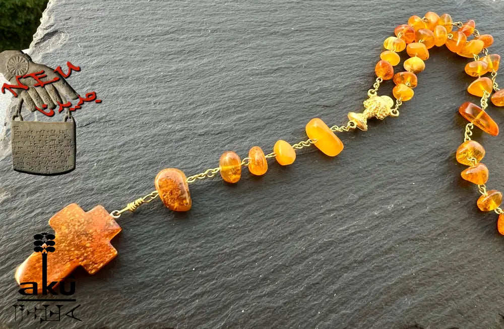 Bernstein Rosenkranz Vintage natürliches unbehandeltes Stein Rosenkränze, Vintage Baltische Bernstein Gebetskette.