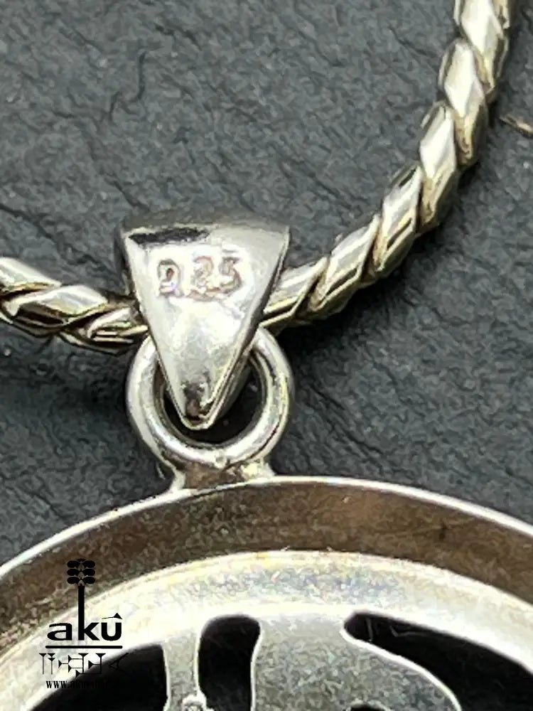 Drei Störche Halskette Vintage 800er Silber Familie Geschenke Handarbeit Halskette