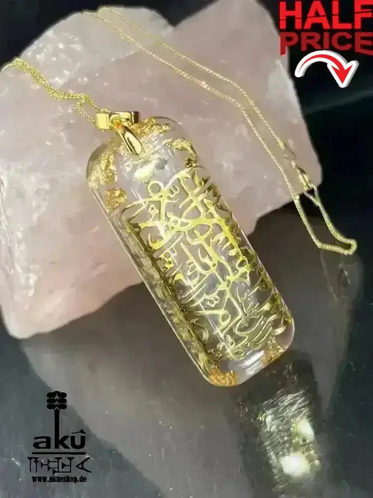Echte vergoldete 925er Silber islamisch Kalligraphie Reiki - Meditationsenergie - AkueShop
