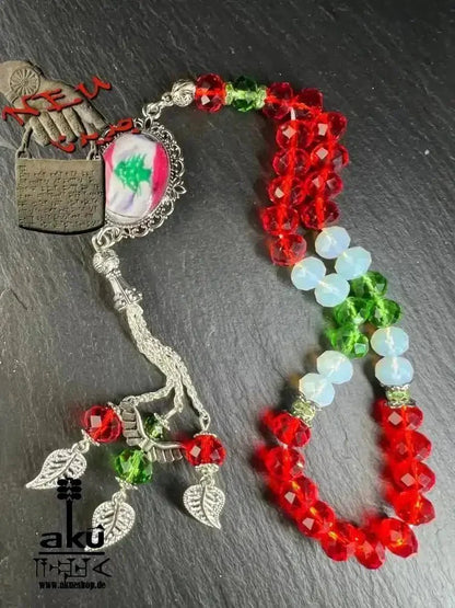 Fahne Tesbih, Irak, Saudiarabien, Syrien, Türkei, Ezdi, Kurdistan, Lebanon, Kristale 10mm, handgefertigte islamische Schmuck, Ramadan Eid Geschenke - AkueShop