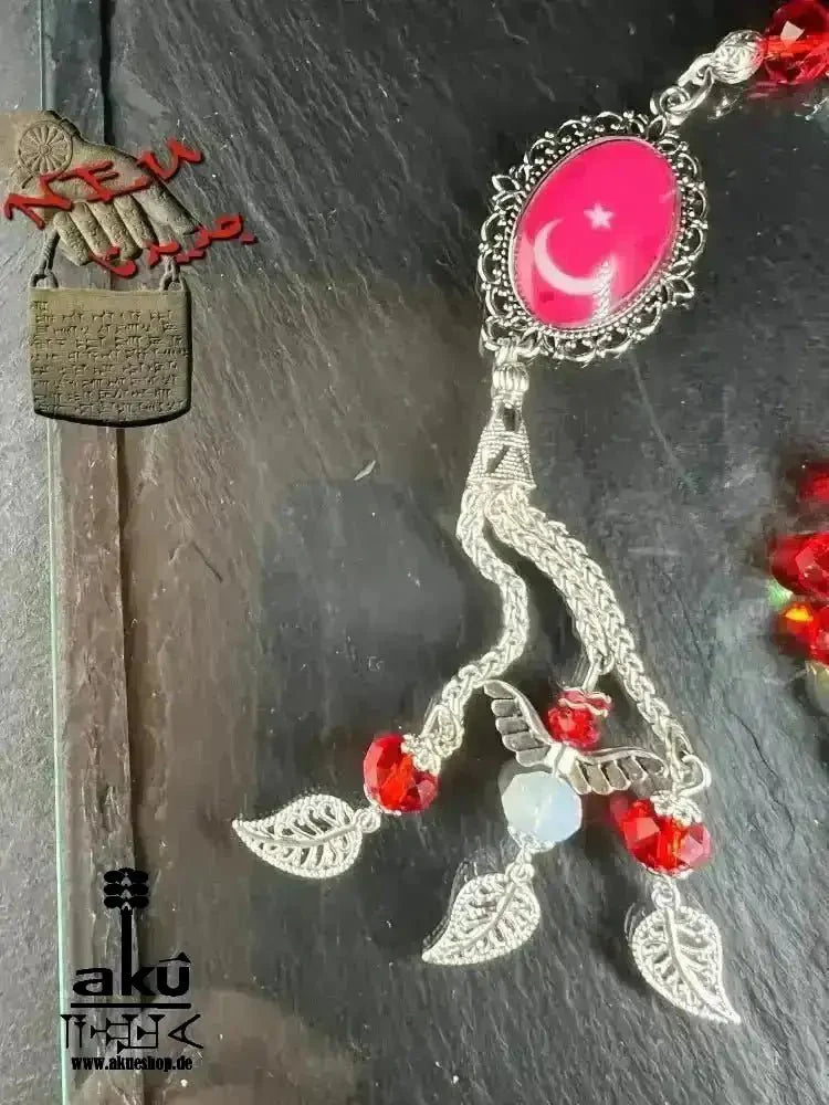Fahne Tesbih, Irak, Saudiarabien, Syrien, Türkei, Ezdi, Kurdistan, Lebanon, Kristale 10mm, handgefertigte islamische Schmuck, Ramadan Eid Geschenke - AkueShop