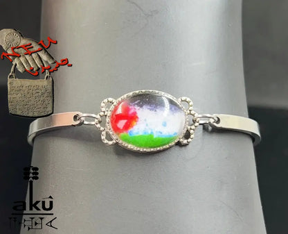 Fahne Edelstahl Armband, Glasoberfläche, Flagge oder eigene Fotos