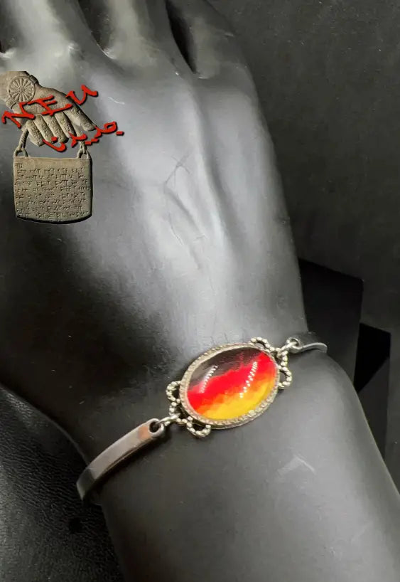 Fahne Edelstahl Armband, Glasoberfläche, Flagge oder eigene Fotos