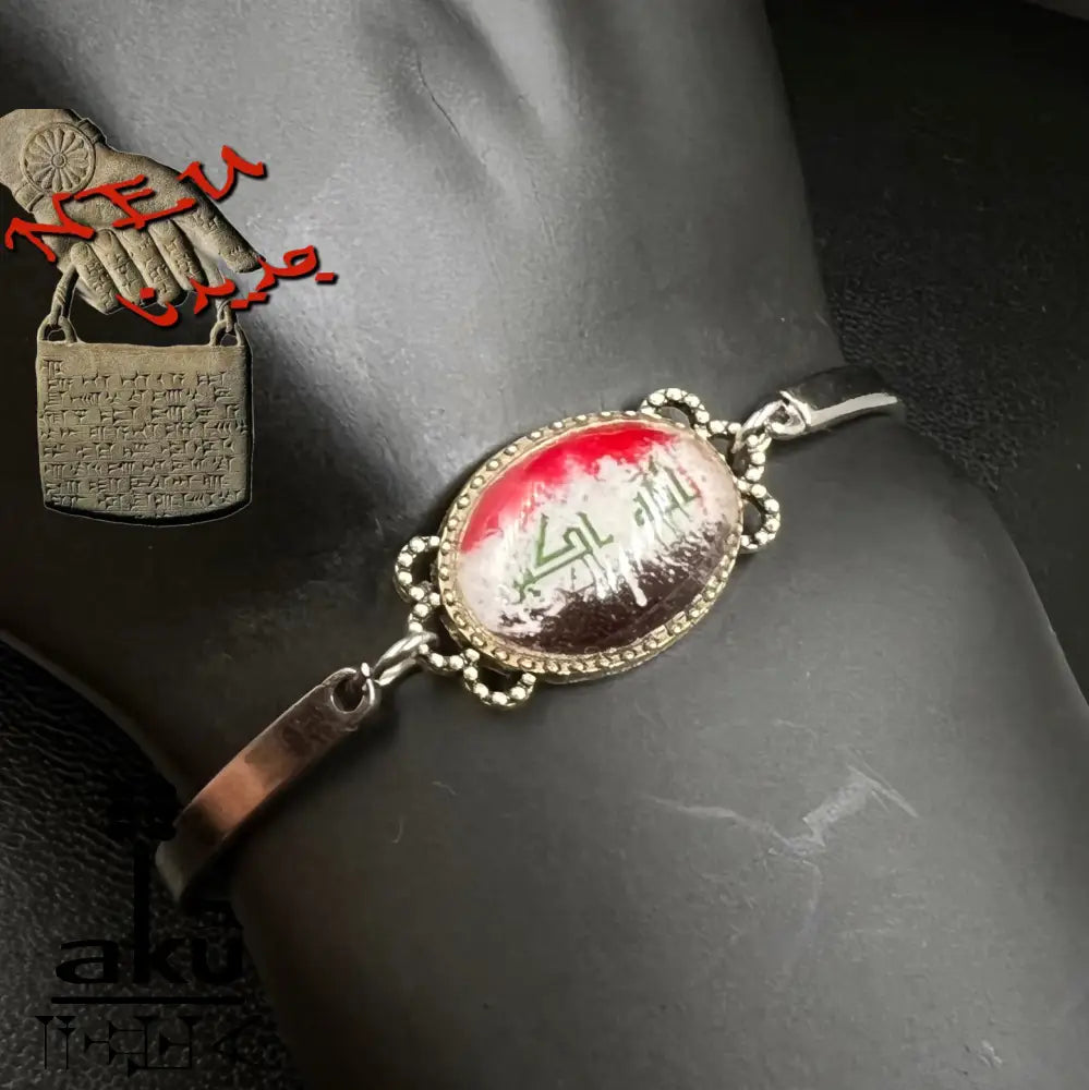 Fahne Edelstahl Armband, Glasoberfläche, Flagge oder eigene Fotos