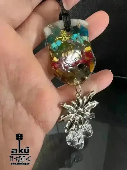Islamisch Auto Spiegelanhänger, arabische Wörter Kalligraphie ALLAH, chakra Schützenenergie - AkueShop